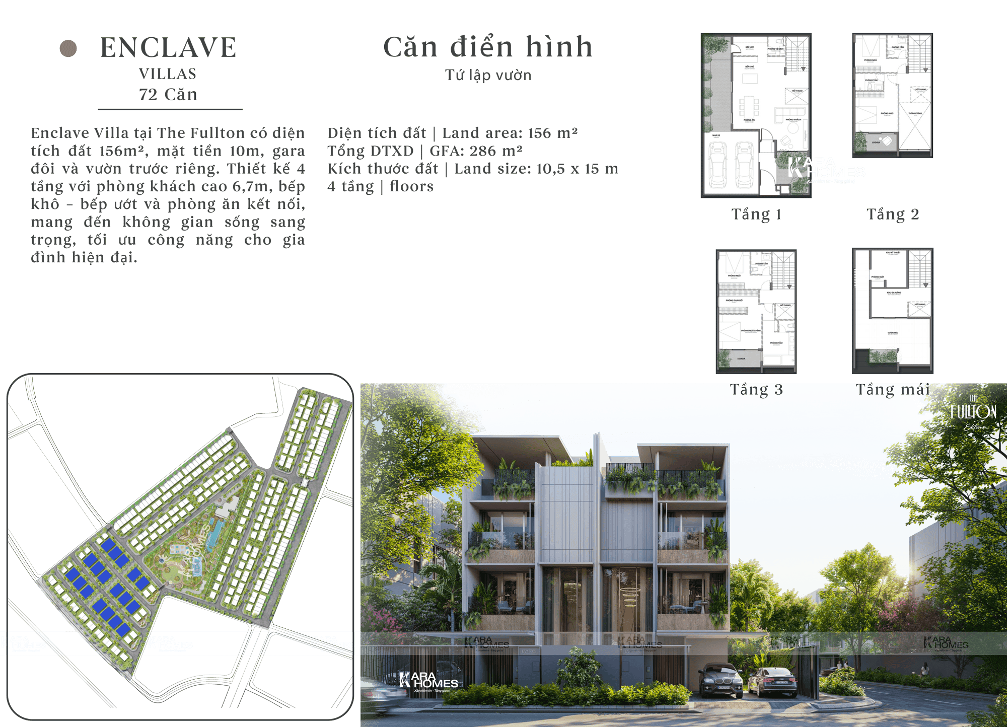 Thông số căn Enclave Villa The Fullton